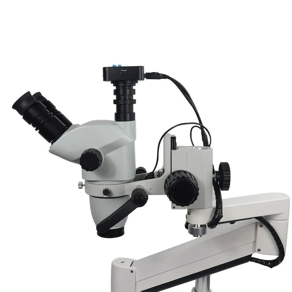 Dental Microscope With Camera Continuous Zoom Dental Root Canal Microscope With LED Light Clip On Chair Table
