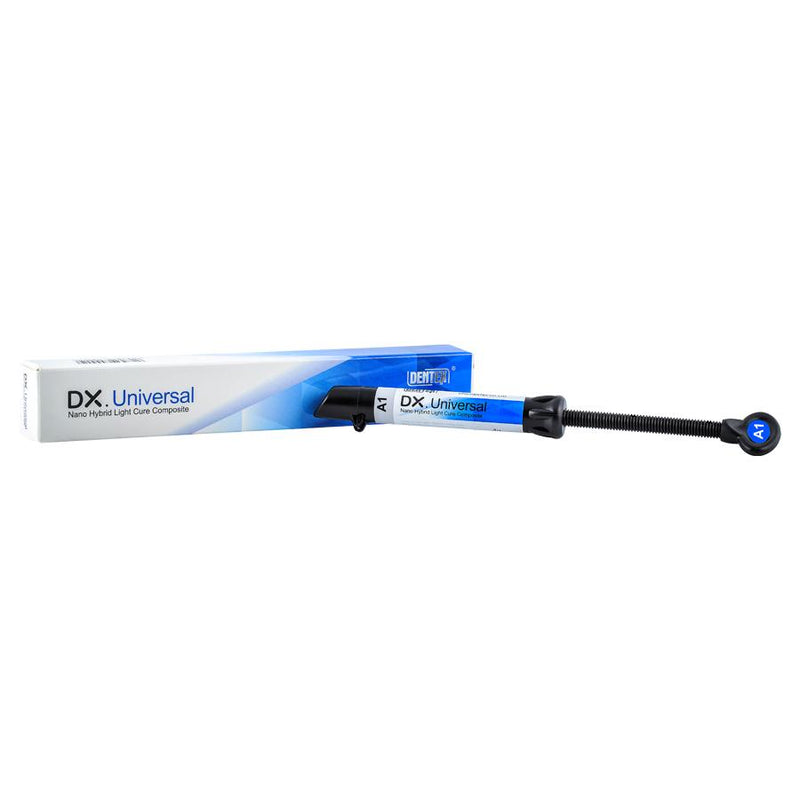 Get a sparkling white smile with Dentex Universal CE and FDA approved Light Cure Nano Hybrid A1 Dental Composite - perfect for safe and effective dental restorations