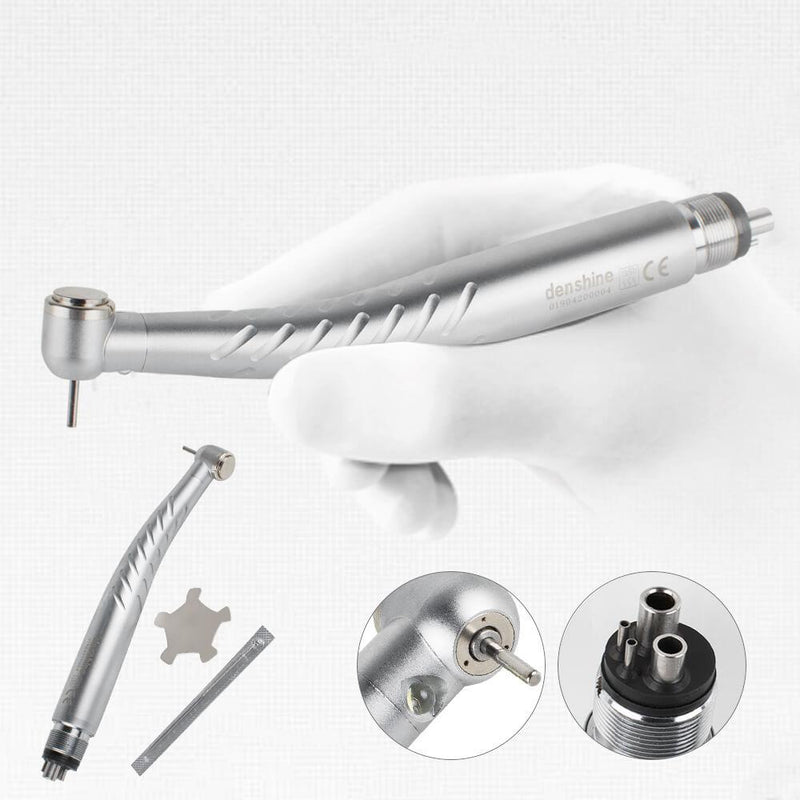 (Only For USA)4-Hole Dental High Speed LED Handpiece Standard Torque Push Button 3 Water Spray
