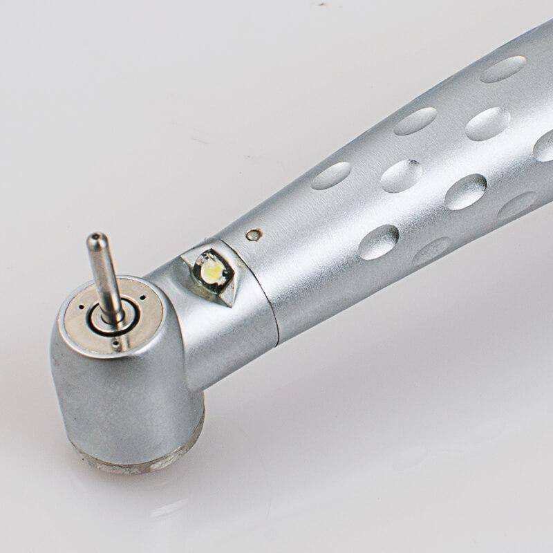 4 Hole Dental High Speed LED Handpiece Standard Torque Push Button 3 Water Spray with Oval Handle