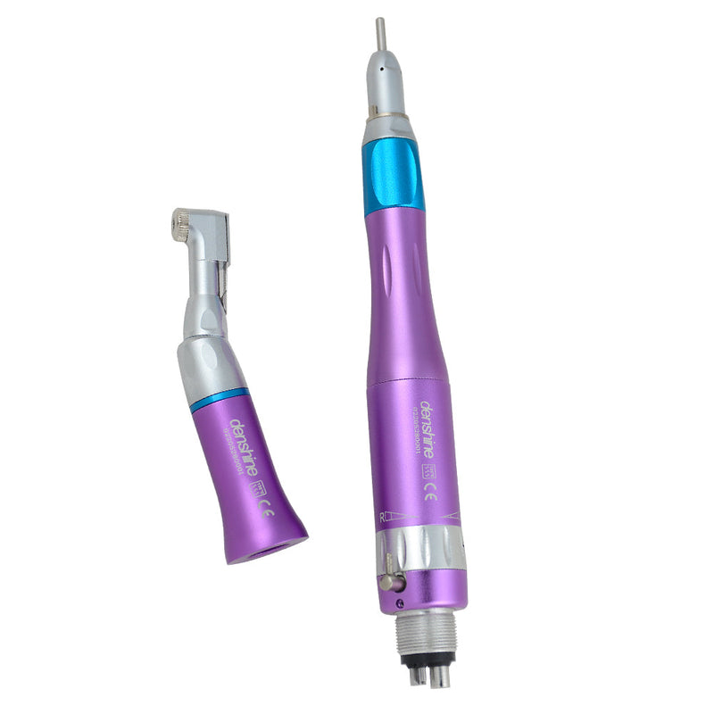 4 Holes Dental Colorful Low Speed Handpiece Kit Contra Angle Straight Air Motor
