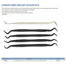 6Pcs Dental Carbon Fibre Implant Scaler Kits