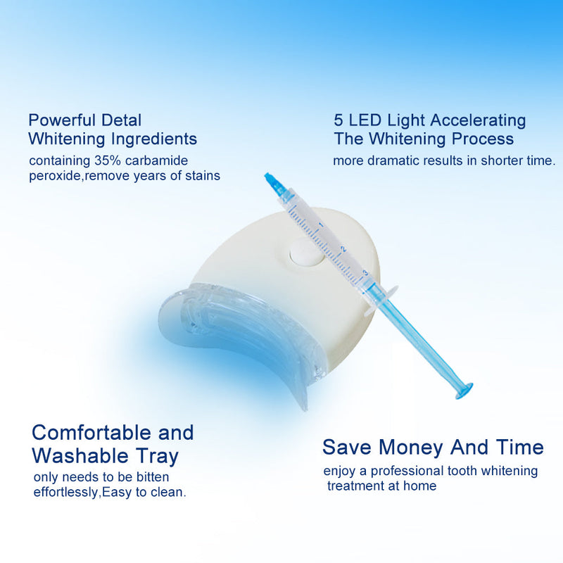 Teeth Whitening Kit With LED Light Professional Tooth Whitener for Sensitive Teeth
