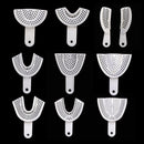 10Pcs Dental Plastic Trays Teeth Holder  Upper and Lower Teeth Holder For Dentists Full mouth Tools