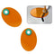 5pcs Dental Curing Lamp Shield Plate Curing Lighting Filter Shade Board Orange Color Oval Shape Light Hood