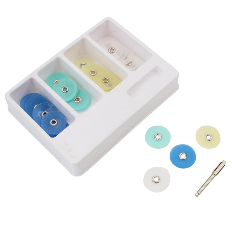 40pcs/Box Dental Polishing Discs Gross Reduction Contouring Mandrel Stripes Set Materials Teeth Whitening Dentistry Equipment