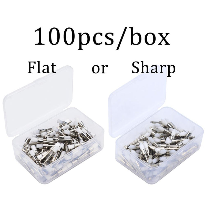 100pcs/box Dental Polishing Polisher Flat or Sharp type Prophy Cup Brush Brushes Nylon Latch Supply For Low Speed Handpiece