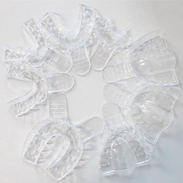 18Pcs/Set Dental Impression Plastic Trays Without Mesh Tray Dentist Tools Dentistry Lab Material Teeth Holder Trays