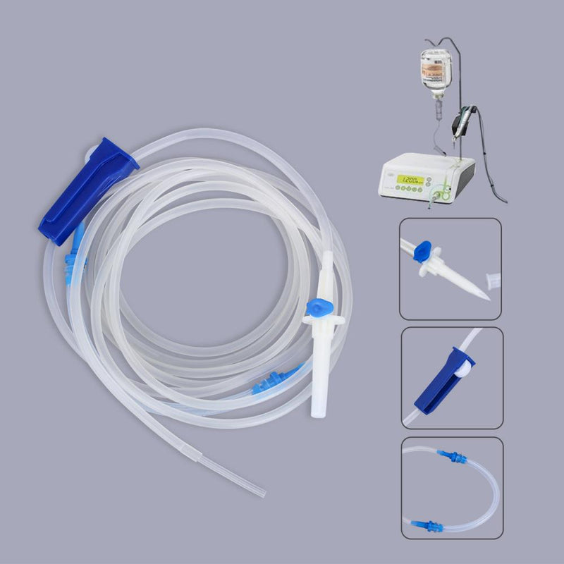 10pcs Dental Disposable Oral Irrigation Tube Implant Flush Hose Kit for Surgical Drive Unit with Flow Regulator