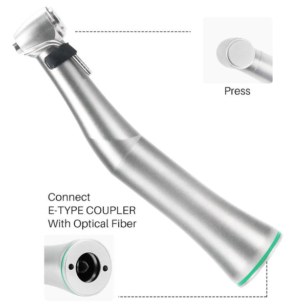 20:1 Dental Fiber Optic Contra Angle Low Speed Handpiece Air Turbine