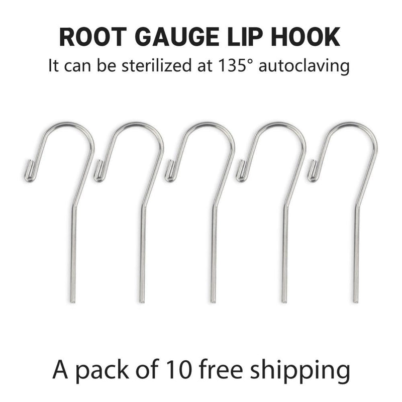 10Pcs/Pack Stainless Steel 2mm Dental Lip Hook Root Canal Measuring Accessories Lip Mouth Hook Apex Locator Tool for Dentists