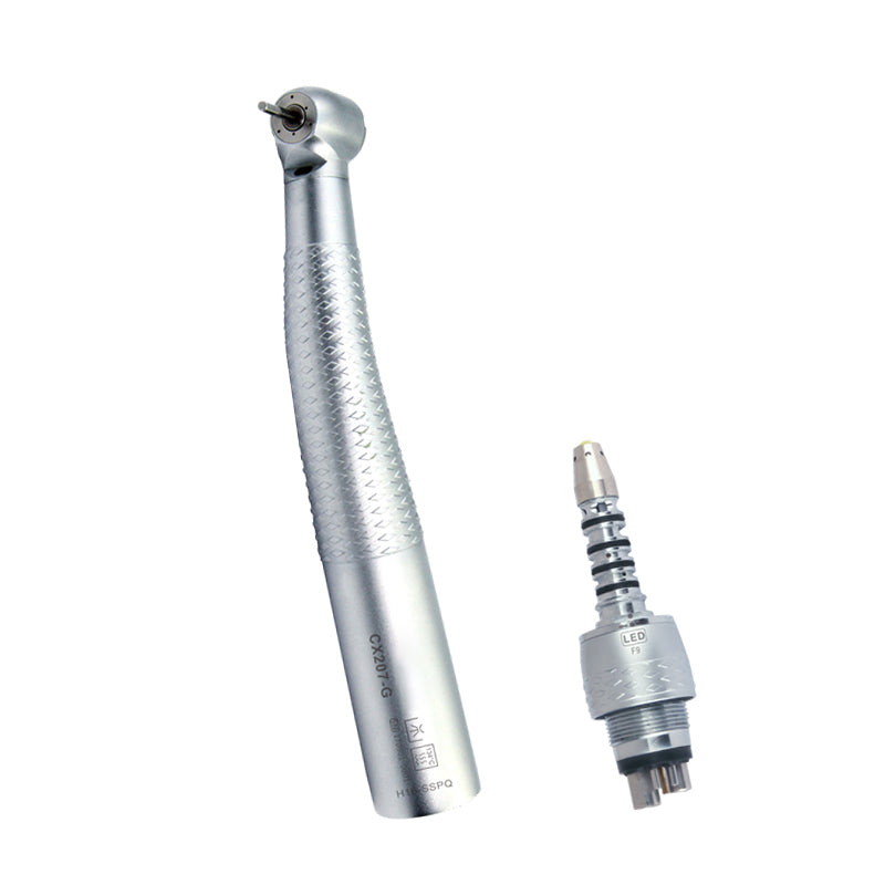 LED Dental Fiber Optic High Speed Handpiece 3 Way Spray With Quick Coupling