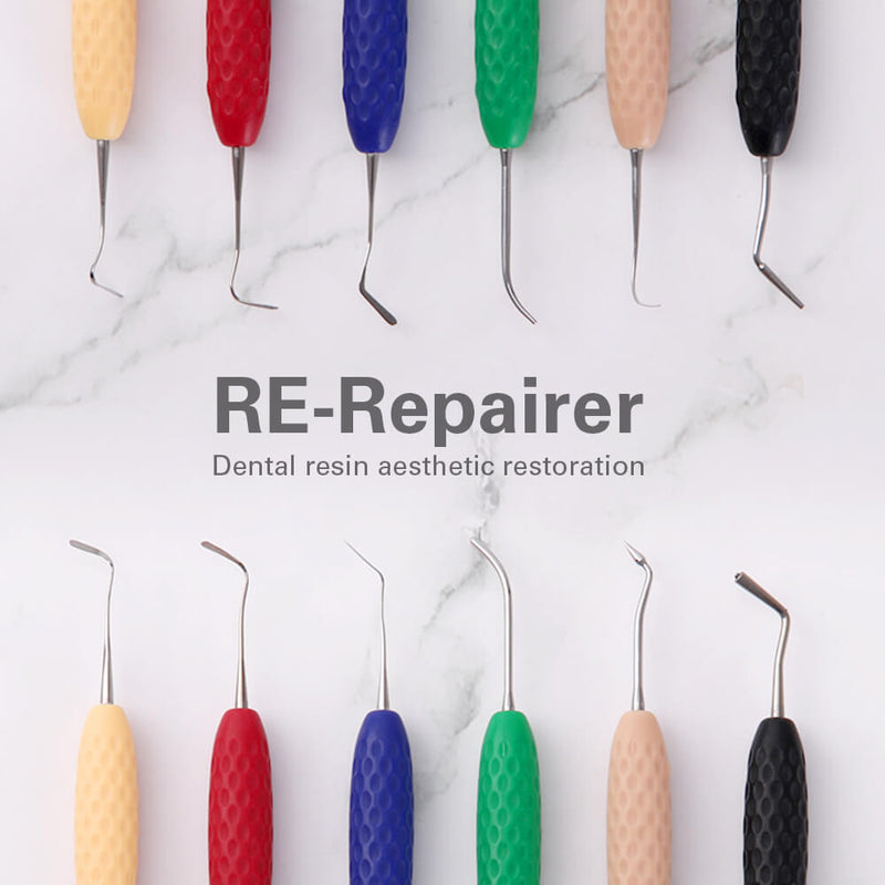 6pcs/Dental Resin Filler Aesthetic Restoration Kit With Silicone Handle