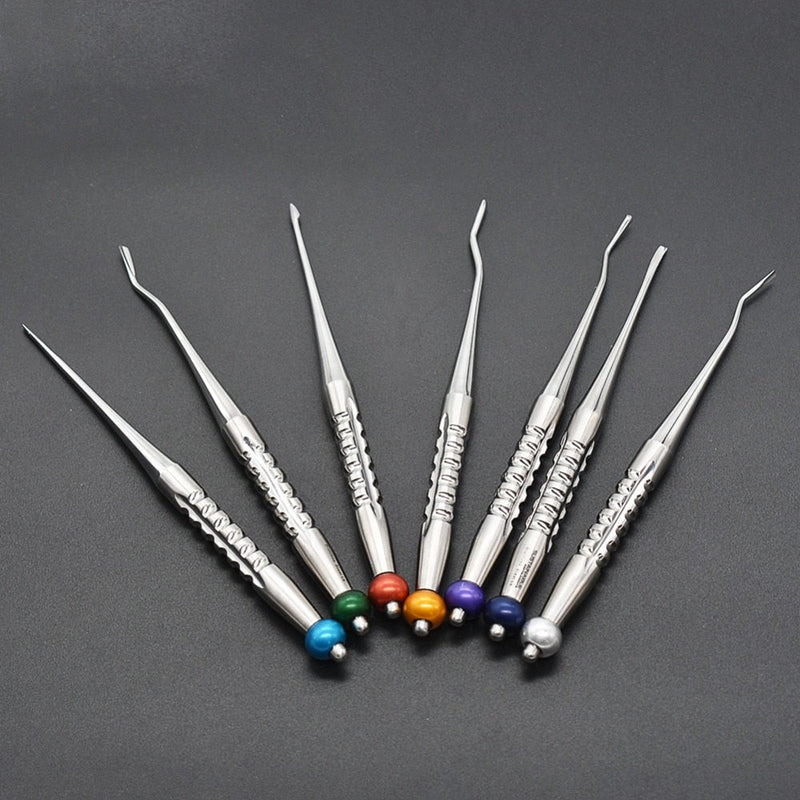 7 Pcs Set Dental Implant Stainless Steel Root Elevator with Case