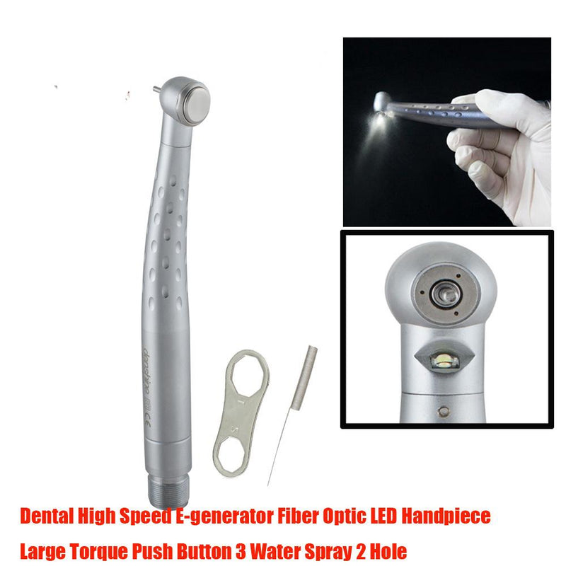 Fiber Optic 3 Spray FDA Dental High Speed E-generator LED Handpiece